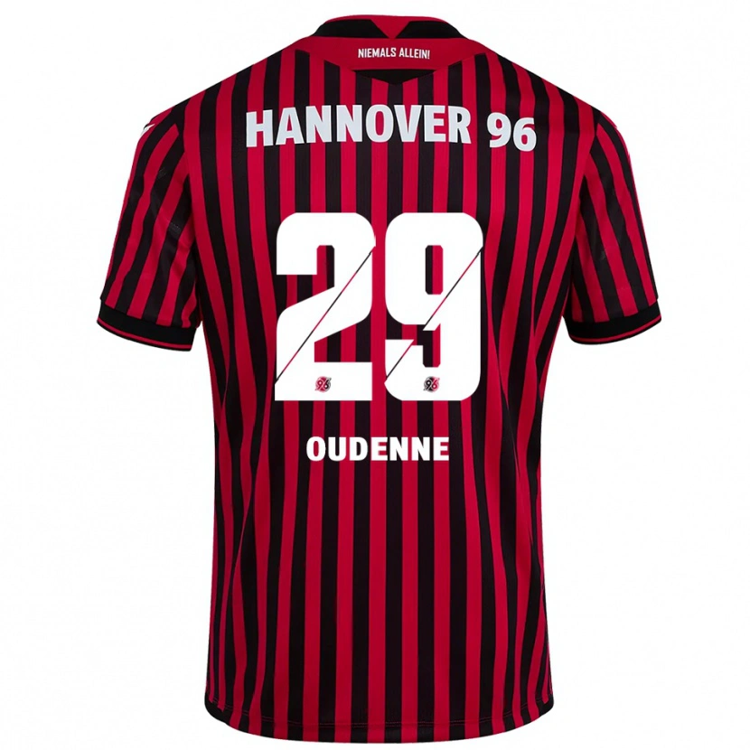 Danxen Herren Kolja Oudenne #29 Rot Schwarz Heimtrikot Trikot 2025/26 T-Shirt