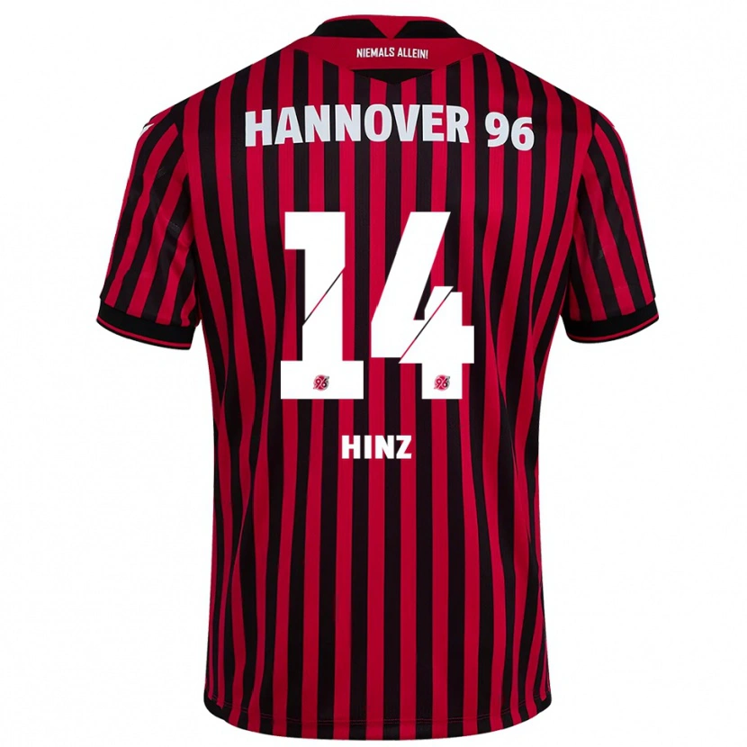 Danxen Herren Pia Hinz #14 Rot Schwarz Heimtrikot Trikot 2025/26 T-Shirt