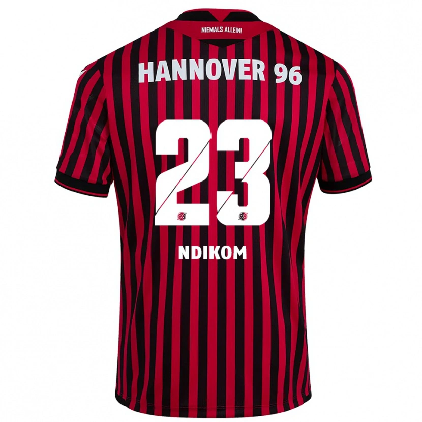 Danxen Herren Montell Ndikom #23 Rot Schwarz Heimtrikot Trikot 2025/26 T-Shirt