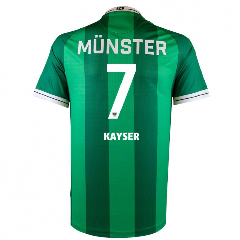 Danxen Herren Leon Kayser #7 Grün Weiß Heimtrikot Trikot 2025/26 T-Shirt