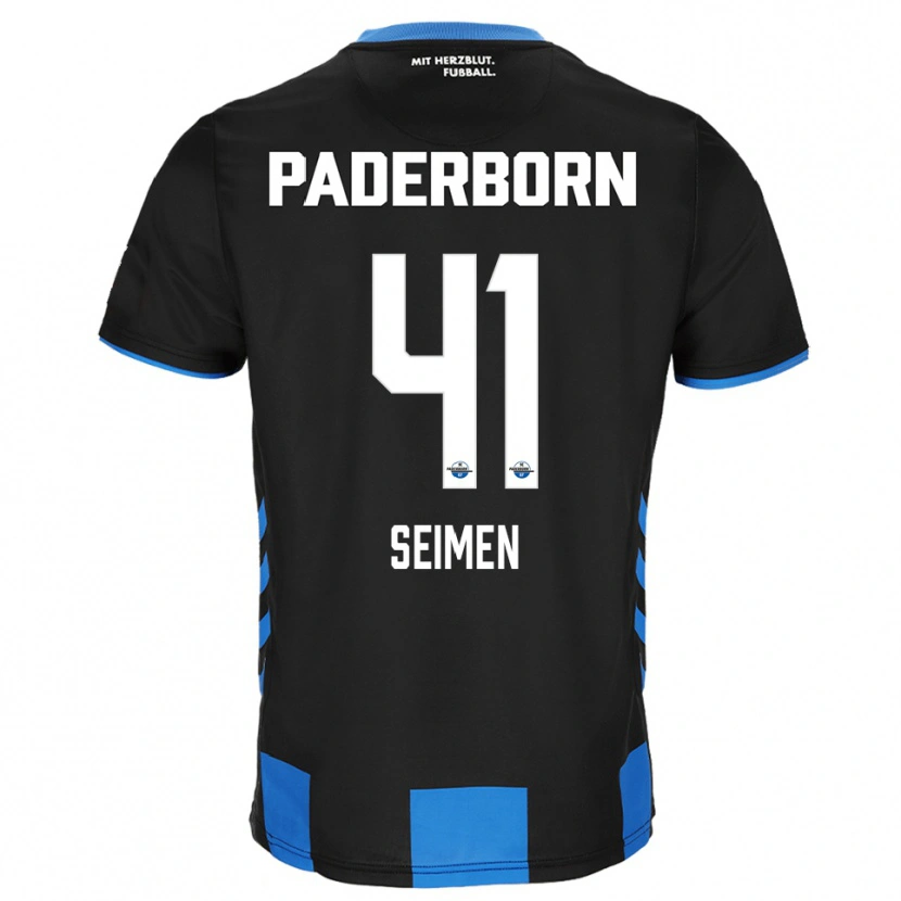 Danxen Herren Dennis Seimen #41 Schwarz Blau Heimtrikot Trikot 2025/26 T-Shirt