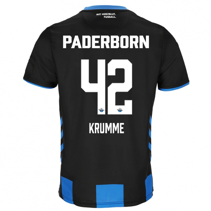 Danxen Herren Kevin Krumme #42 Schwarz Blau Heimtrikot Trikot 2025/26 T-Shirt