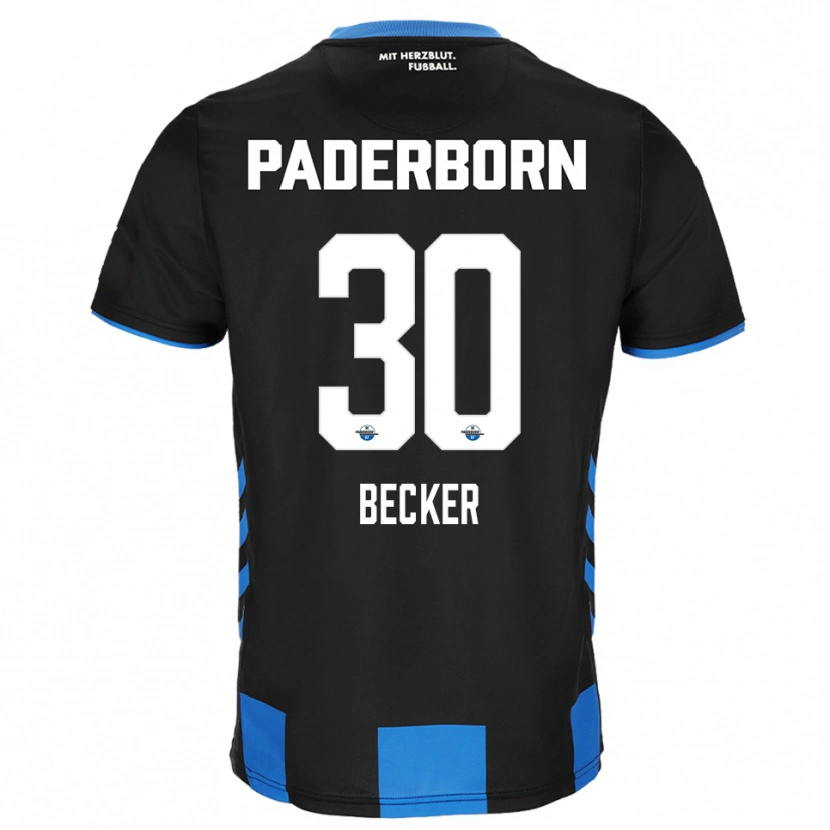 Danxen Herren Mark Becker #30 Schwarz Blau Heimtrikot Trikot 2025/26 T-Shirt