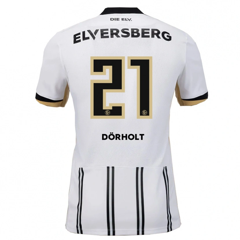 Danxen Herren Yannis Dörholt #21 Weiß Schwarz Heimtrikot Trikot 2025/26 T-Shirt