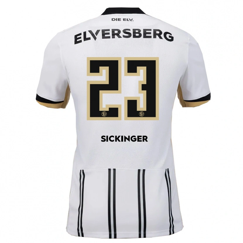 Danxen Herren Carlo Sickinger #23 Weiß Schwarz Heimtrikot Trikot 2025/26 T-Shirt