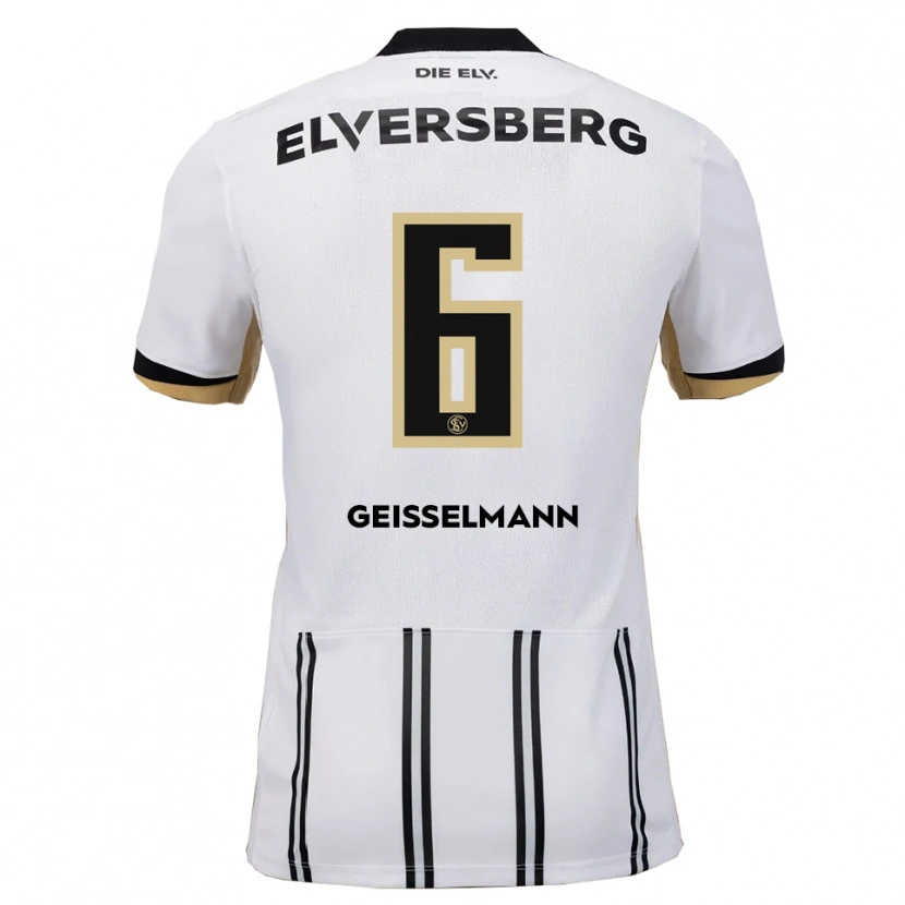 Danxen Herren Emil Geißelmann #6 Weiß Schwarz Heimtrikot Trikot 2025/26 T-Shirt