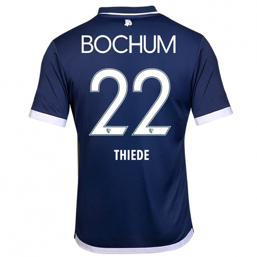 Danxen Herren Niclas Thiede #22 Marineblau Weiß Heimtrikot Trikot 2025/26 T-Shirt