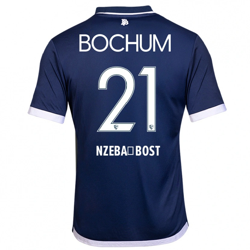 Danxen Herren Jan Nzeba-Bost #21 Marineblau Weiß Heimtrikot Trikot 2025/26 T-Shirt