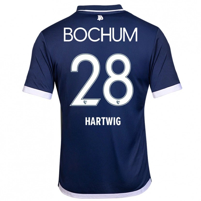 Danxen Herren Luis Hartwig #28 Marineblau Weiß Heimtrikot Trikot 2025/26 T-Shirt