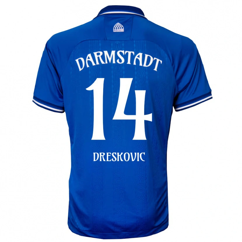 Danxen Herren Meldin Dreskovic #14 Blau Weiß Heimtrikot Trikot 2025/26 T-Shirt