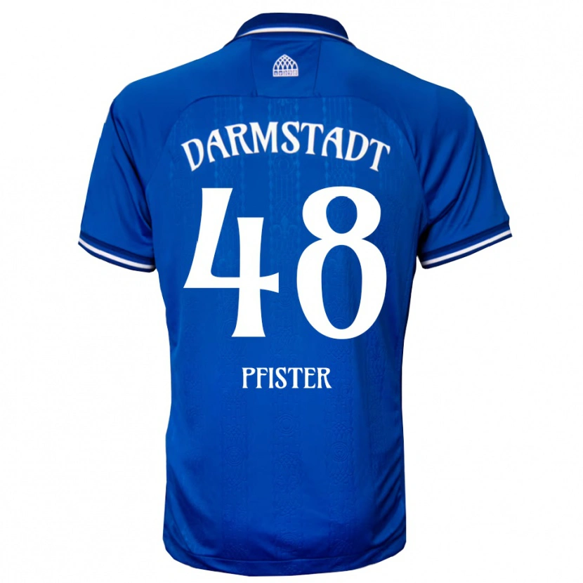 Danxen Herren Max Pfister #48 Blau Weiß Heimtrikot Trikot 2025/26 T-Shirt