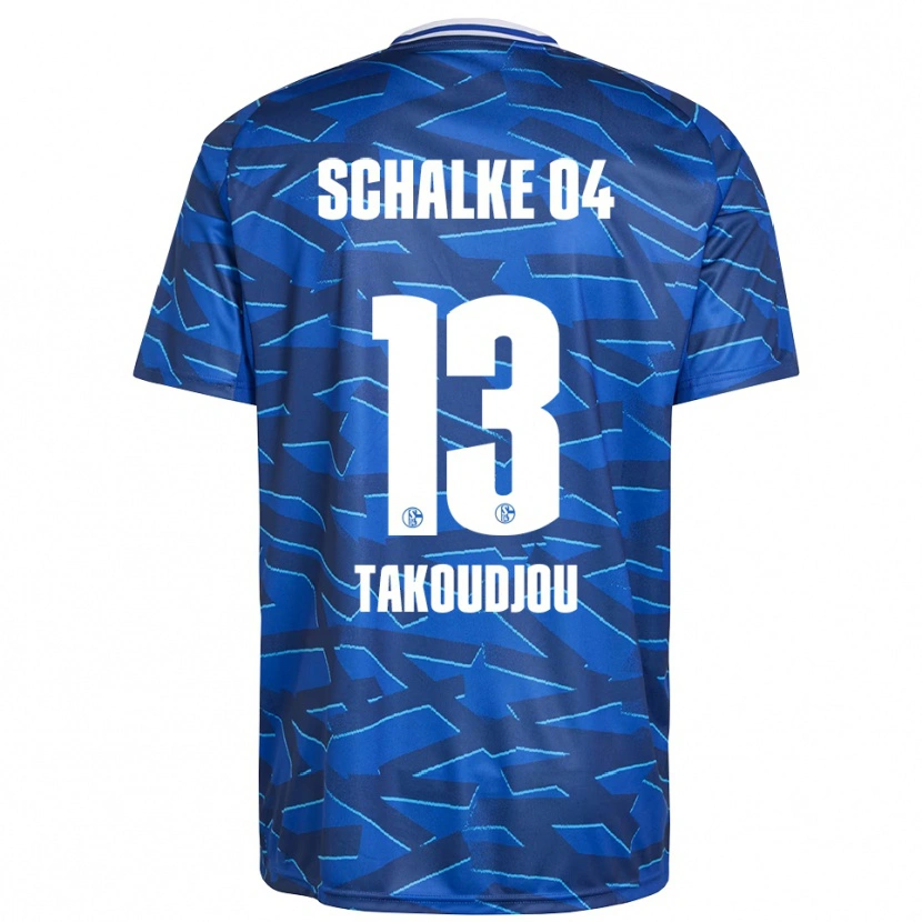 Danxen Herren Alan Takoudjou #13 Königsblau Weiß Heimtrikot Trikot 2025/26 T-Shirt