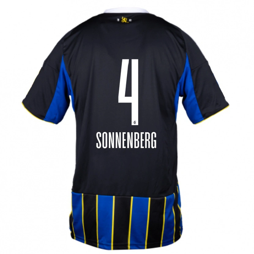 Danxen Herren Sven Sonnenberg #4 Blau Schwarz Gelb Heimtrikot Trikot 2025/26 T-Shirt