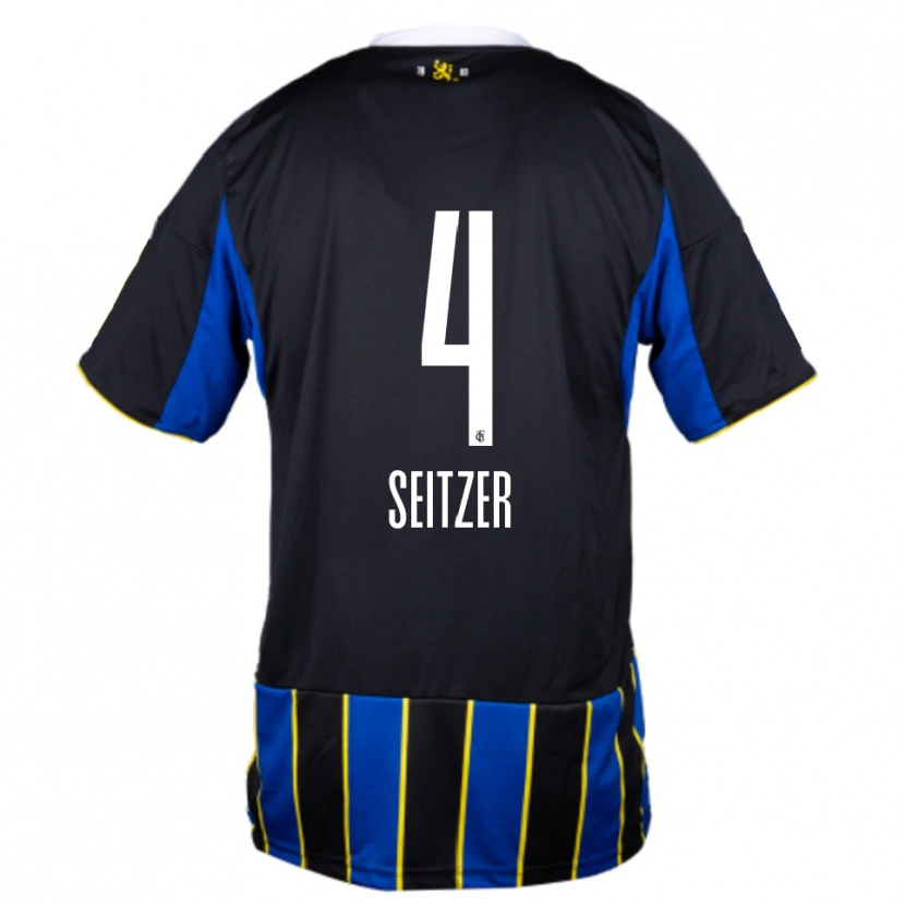 Danxen Herren Max Seitzer #4 Blau Schwarz Gelb Heimtrikot Trikot 2025/26 T-Shirt