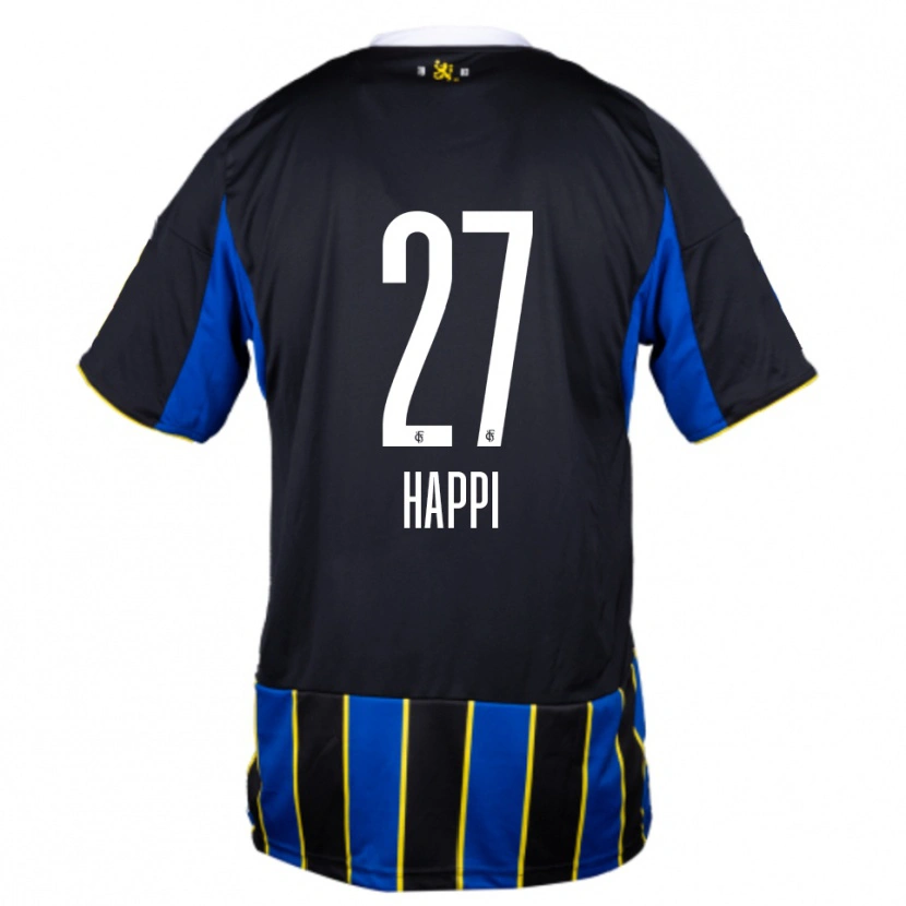 Danxen Herren Joel Happi #27 Blau Schwarz Gelb Heimtrikot Trikot 2025/26 T-Shirt