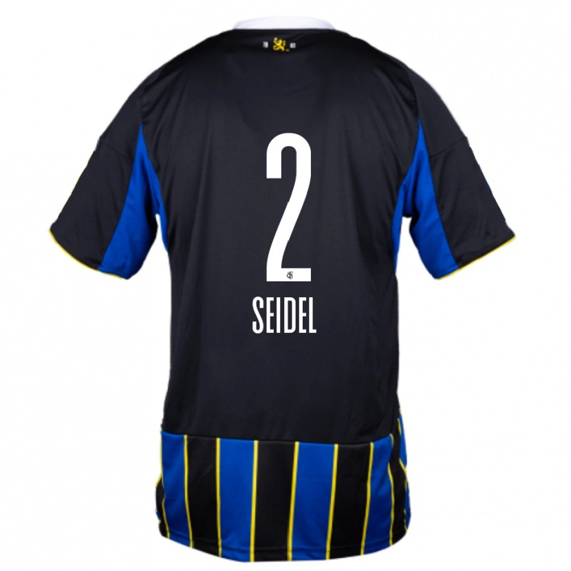 Danxen Herren Jonas Seidel #2 Blau Schwarz Gelb Heimtrikot Trikot 2025/26 T-Shirt