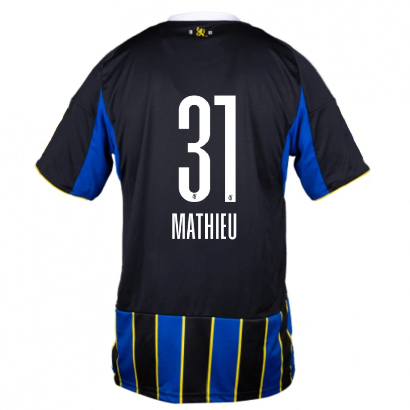 Danxen Herren Sammy Mathieu #31 Blau Schwarz Gelb Heimtrikot Trikot 2025/26 T-Shirt
