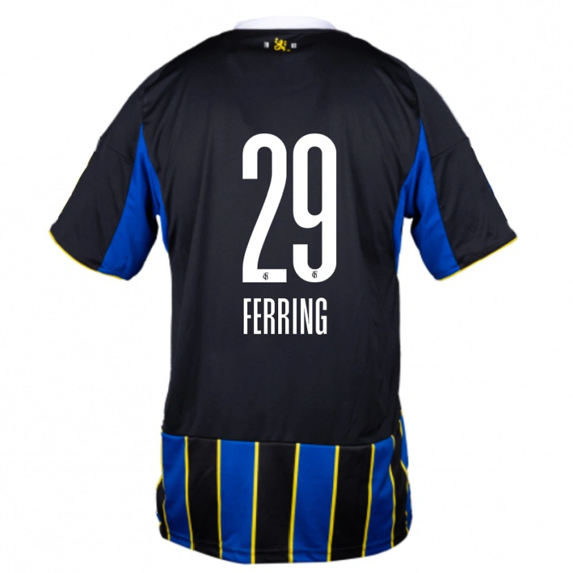 Danxen Herren Johannes Ferring #29 Blau Schwarz Gelb Heimtrikot Trikot 2025/26 T-Shirt