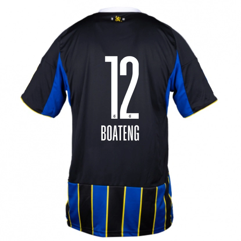Danxen Herren Divine Boateng #12 Blau Schwarz Gelb Heimtrikot Trikot 2025/26 T-Shirt