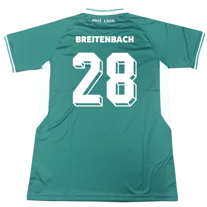 Danxen Herren Fabio Breitenbach #28 Grün Weiß Heimtrikot Trikot 2025/26 T-Shirt