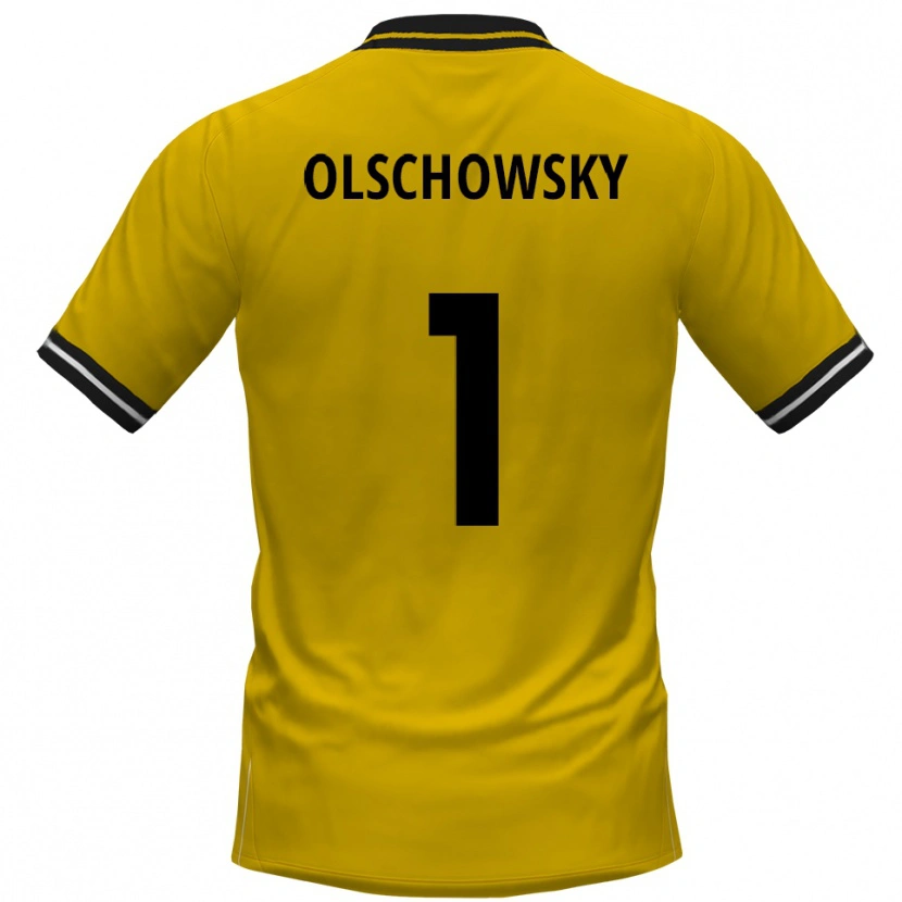 Danxen Herren Jan Olschowsky #1 Gelb Schwarz Heimtrikot Trikot 2025/26 T-Shirt