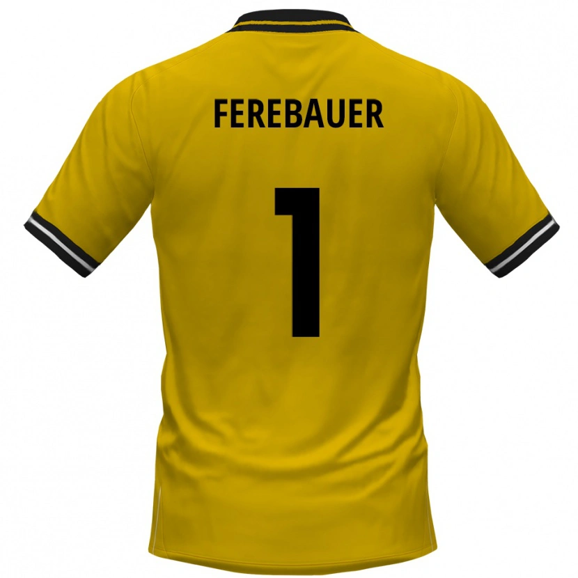 Danxen Herren Philipp Ferebauer #1 Gelb Schwarz Heimtrikot Trikot 2025/26 T-Shirt
