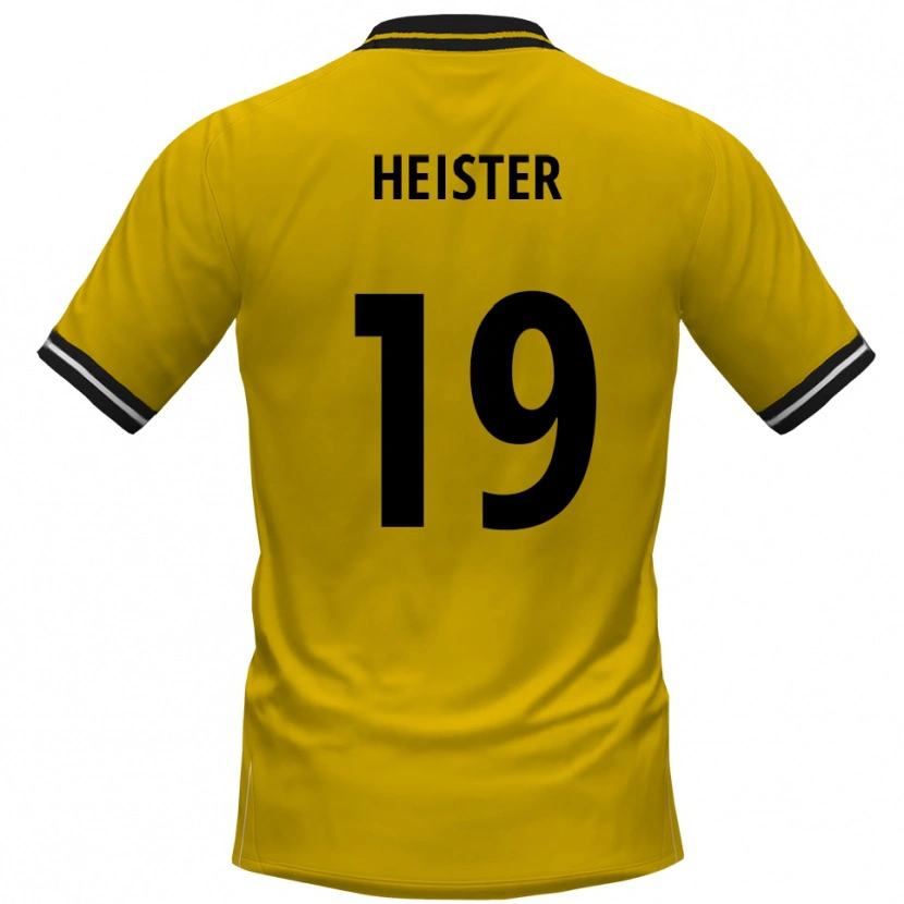 Danxen Herren Florian Heister #19 Gelb Schwarz Heimtrikot Trikot 2025/26 T-Shirt