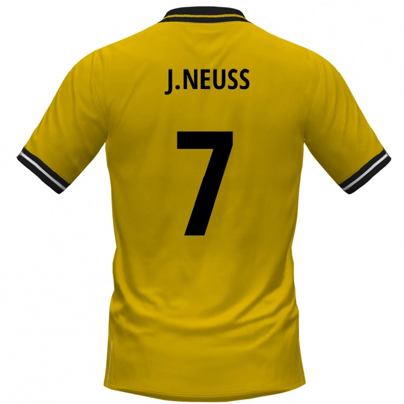 Danxen Herren Julian Neuss #7 Gelb Schwarz Heimtrikot Trikot 2025/26 T-Shirt