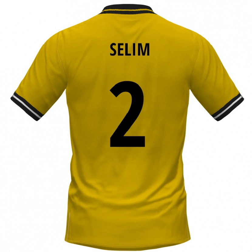 Danxen Herren Yahia Selim #2 Gelb Schwarz Heimtrikot Trikot 2025/26 T-Shirt
