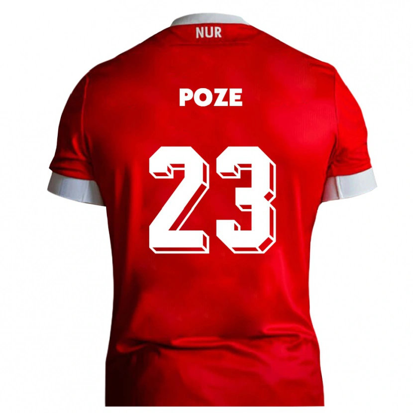 Danxen Herren Paulas Poze #23 Rot Weiß Heimtrikot Trikot 2025/26 T-Shirt