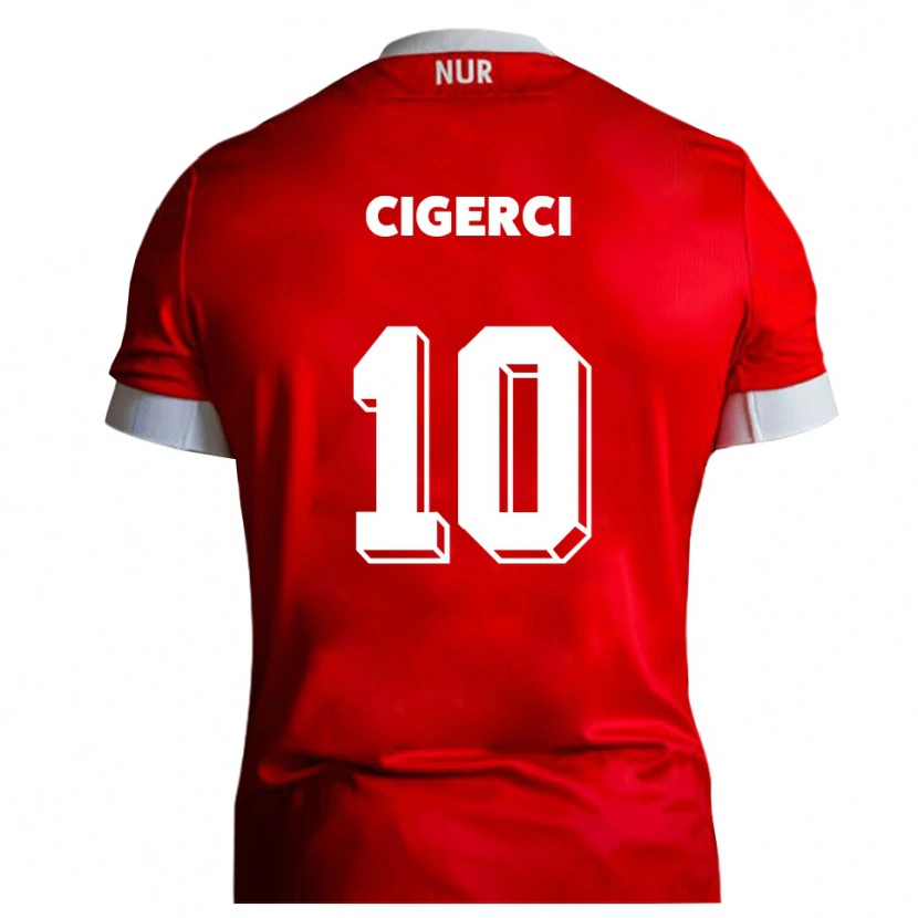 Danxen Herren Tolcay Cigerci #10 Rot Weiß Heimtrikot Trikot 2025/26 T-Shirt