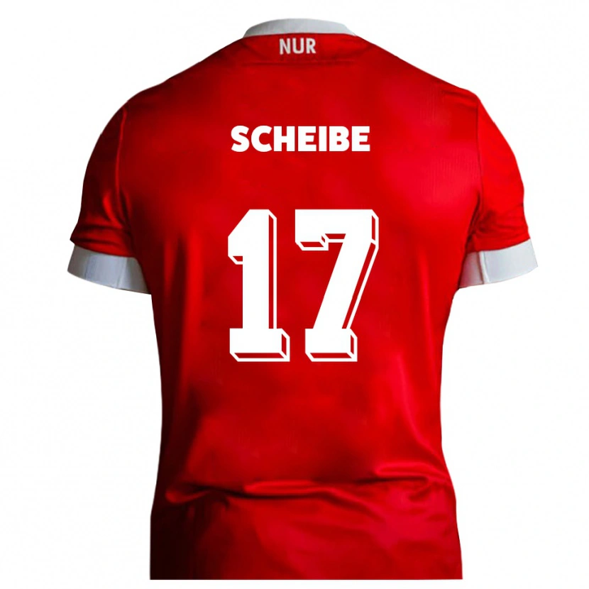 Danxen Herren Niklas Scheibe #17 Rot Weiß Heimtrikot Trikot 2025/26 T-Shirt