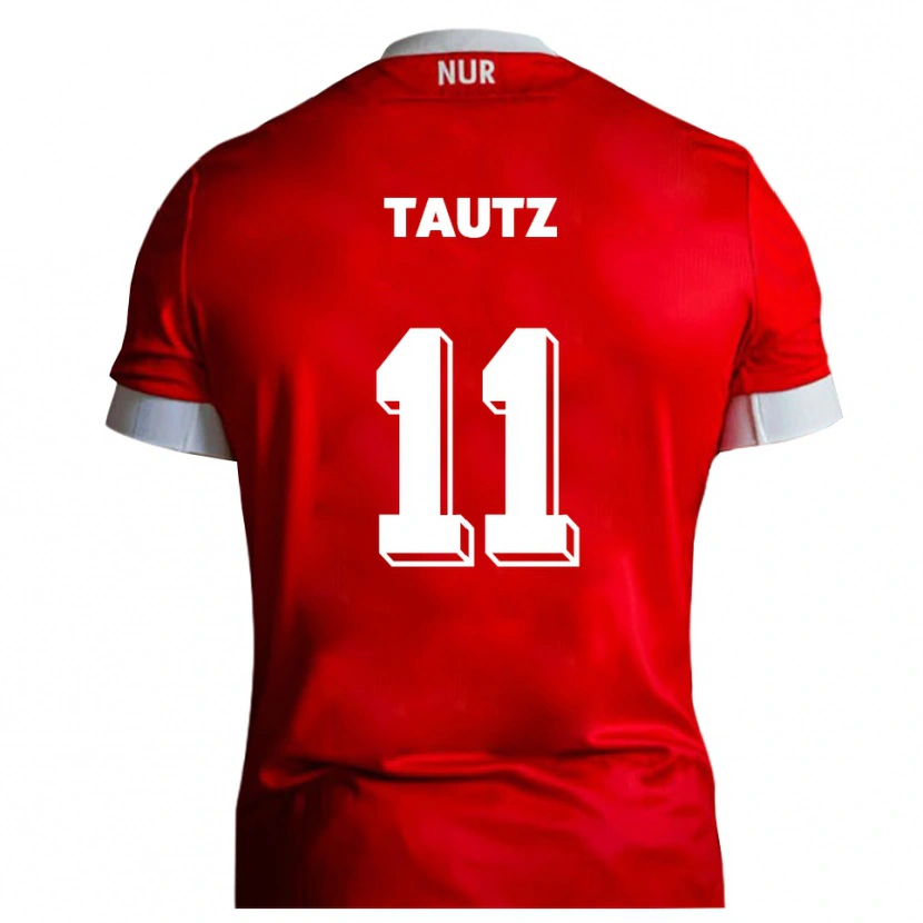 Danxen Herren Michel Tautz #11 Rot Weiß Heimtrikot Trikot 2025/26 T-Shirt