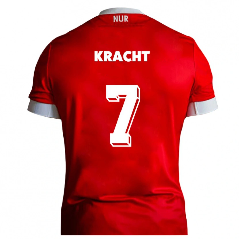 Danxen Herren Edwin Kracht #7 Rot Weiß Heimtrikot Trikot 2025/26 T-Shirt