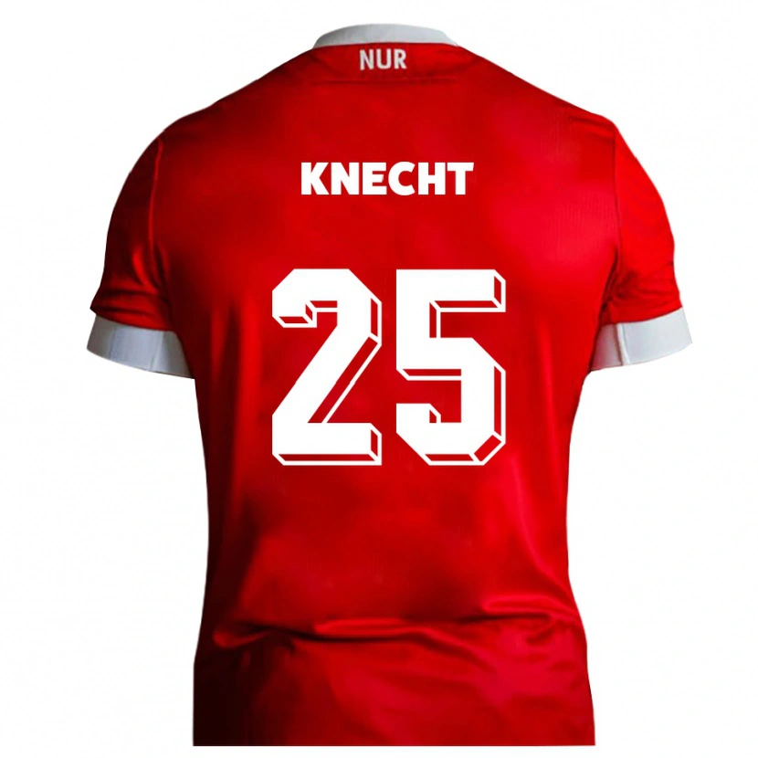 Danxen Herren Silas Knecht #25 Rot Weiß Heimtrikot Trikot 2025/26 T-Shirt