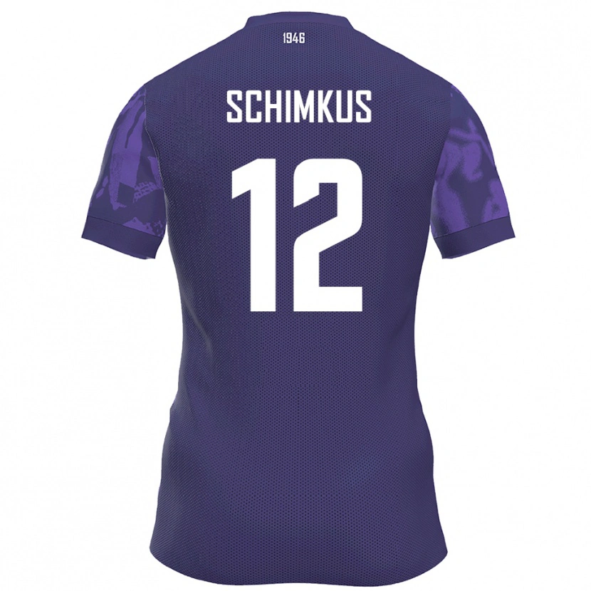 Danxen Herren Lukas Schimkus #12 Lila Weiß Heimtrikot Trikot 2025/26 T-Shirt