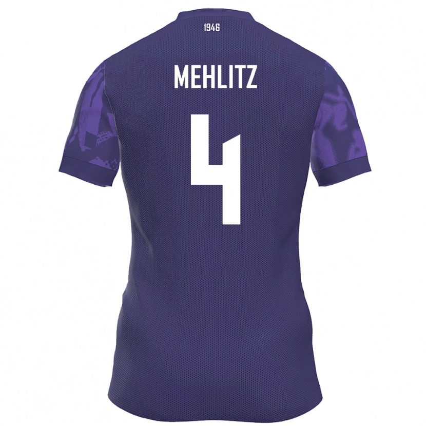 Danxen Herren Fabian Mehlitz #4 Lila Weiß Heimtrikot Trikot 2025/26 T-Shirt