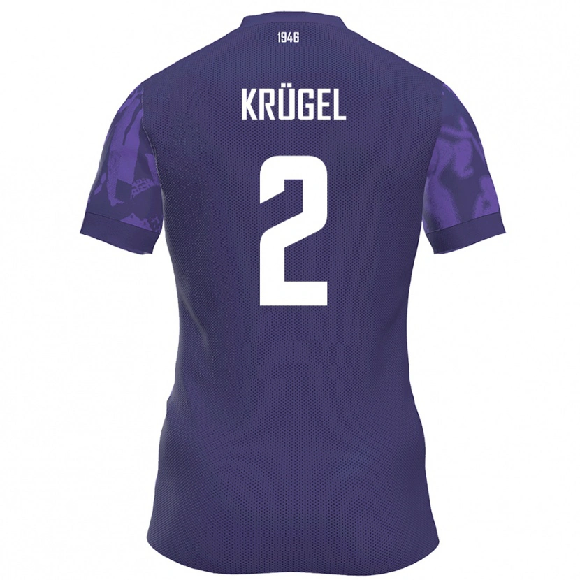Danxen Herren Theo Krügel #2 Lila Weiß Heimtrikot Trikot 2025/26 T-Shirt