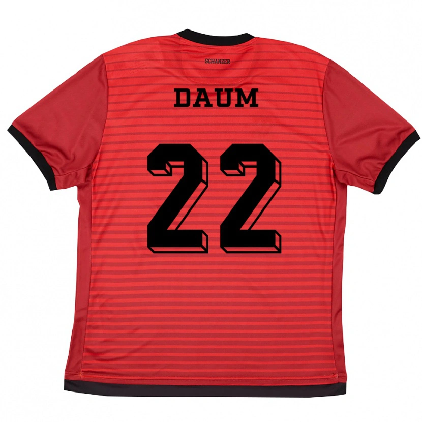 Danxen Herren Anna-Lena Daum #22 Rot Schwarz Heimtrikot Trikot 2025/26 T-Shirt