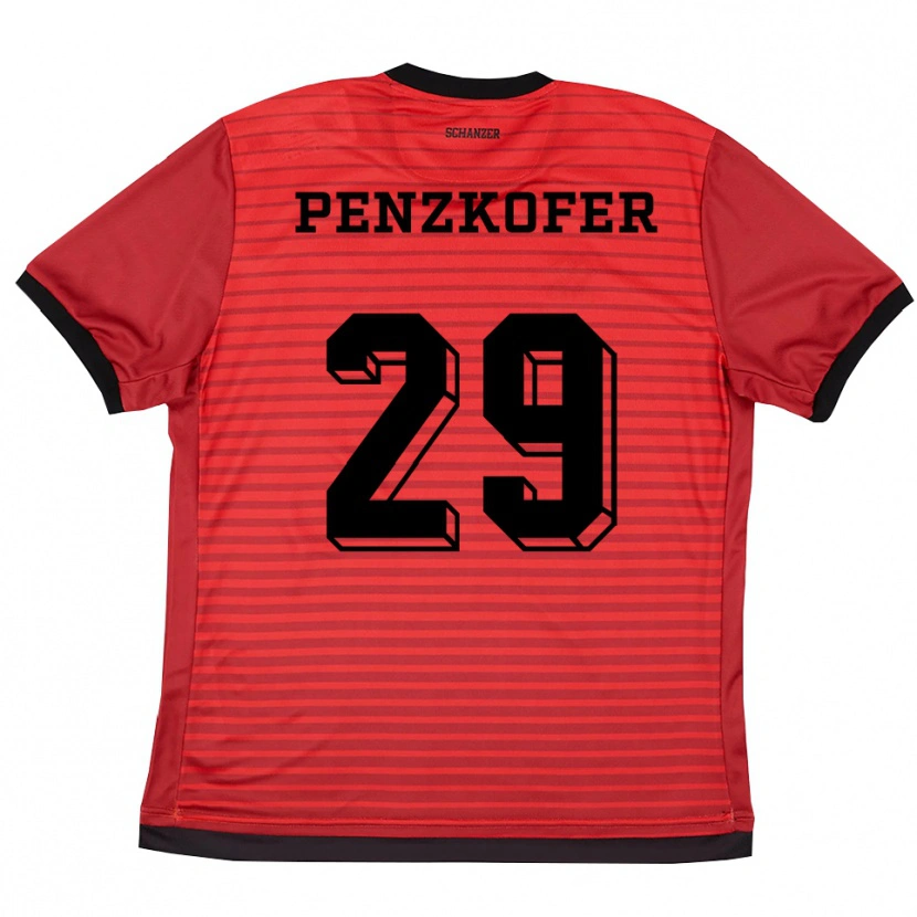Danxen Herren Nina Penzkofer #29 Rot Schwarz Heimtrikot Trikot 2025/26 T-Shirt