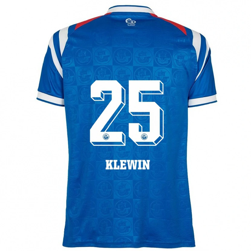 Danxen Herren Philipp Klewin #25 Blau Weiß Rot Heimtrikot Trikot 2025/26 T-Shirt