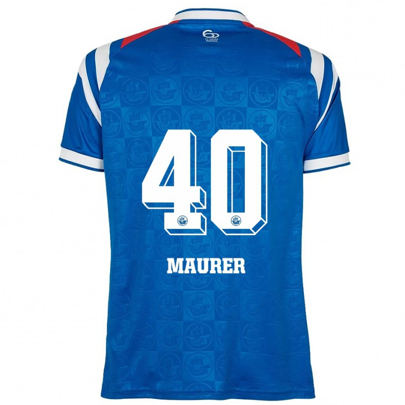 Danxen Herren Erik Maurer #40 Blau Weiß Rot Heimtrikot Trikot 2025/26 T-Shirt