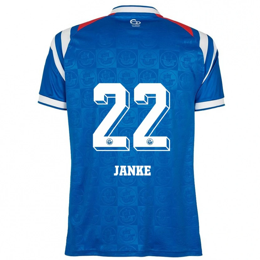 Danxen Herren Kim Janke #22 Blau Weiß Rot Heimtrikot Trikot 2025/26 T-Shirt