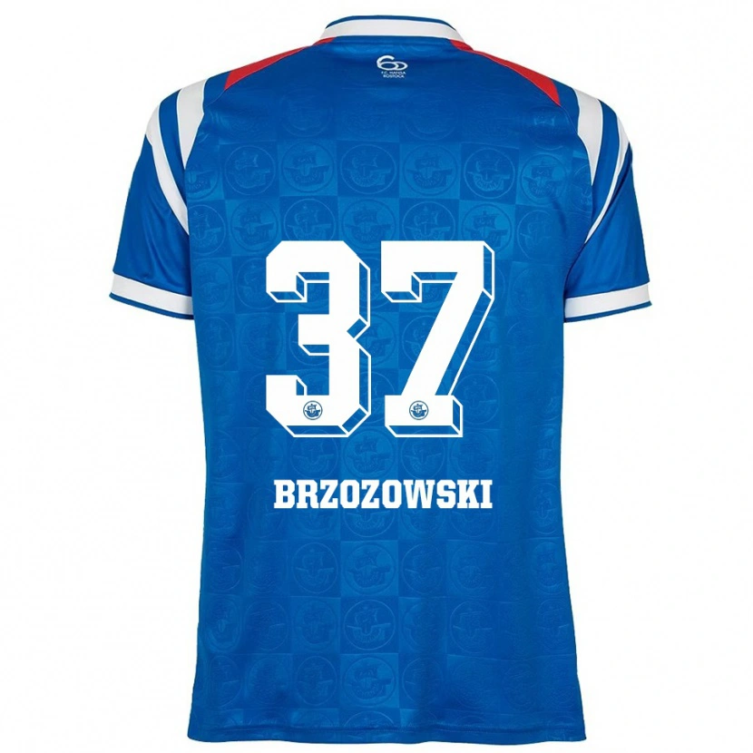 Danxen Herren Milosz Brzozowski #37 Blau Weiß Rot Heimtrikot Trikot 2025/26 T-Shirt