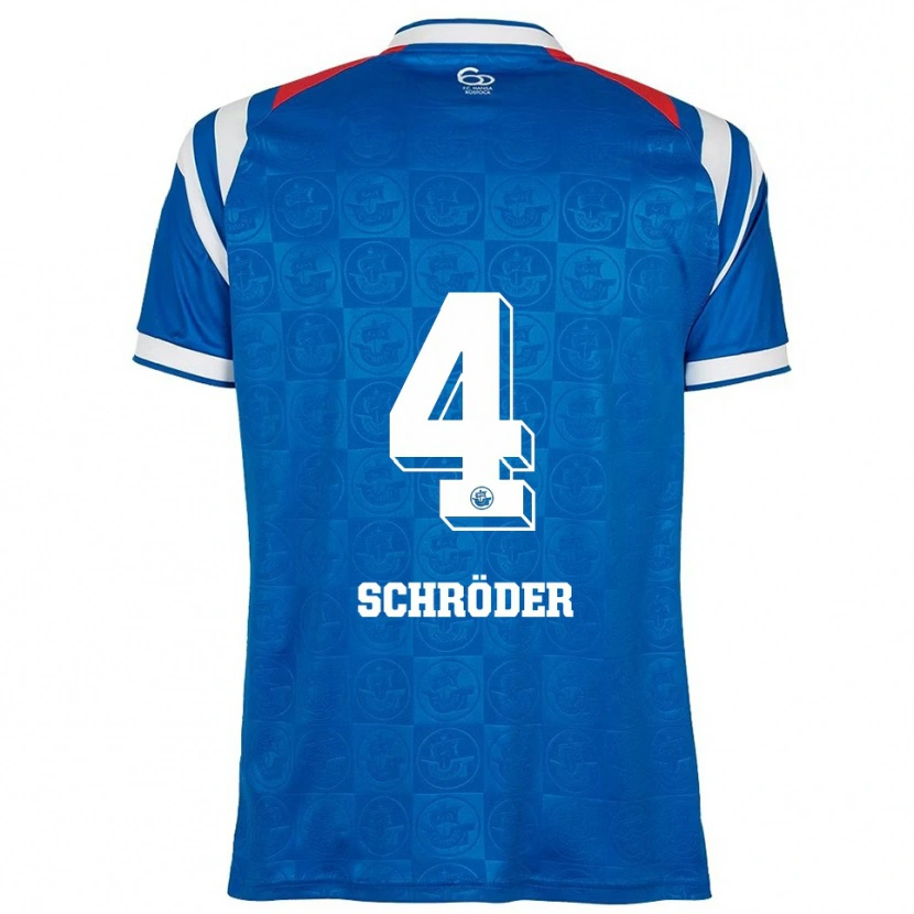 Danxen Herren Lisa Schröder #4 Blau Weiß Rot Heimtrikot Trikot 2025/26 T-Shirt