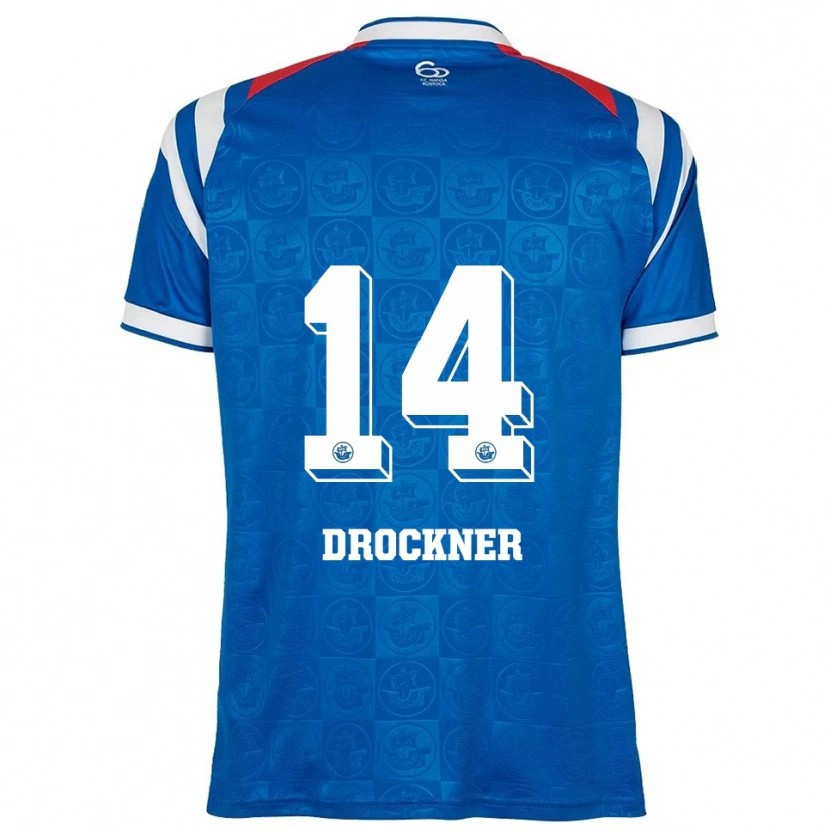 Danxen Herren Malin Drockner #14 Blau Weiß Rot Heimtrikot Trikot 2025/26 T-Shirt