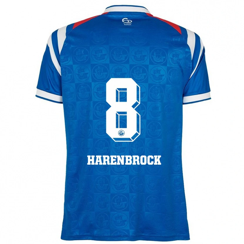 Danxen Herren Cedric Harenbrock #8 Blau Weiß Rot Heimtrikot Trikot 2025/26 T-Shirt