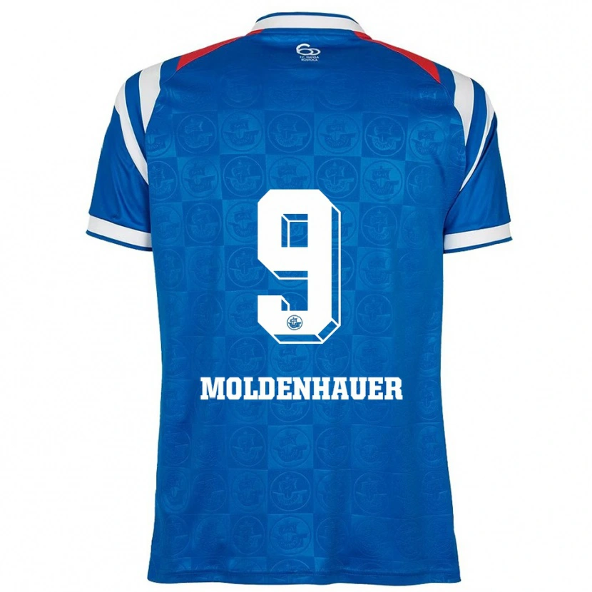 Danxen Herren Max Moldenhauer #9 Blau Weiß Rot Heimtrikot Trikot 2025/26 T-Shirt