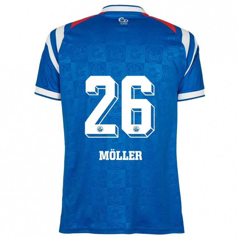 Danxen Herren Andreas Möller #26 Blau Weiß Rot Heimtrikot Trikot 2025/26 T-Shirt