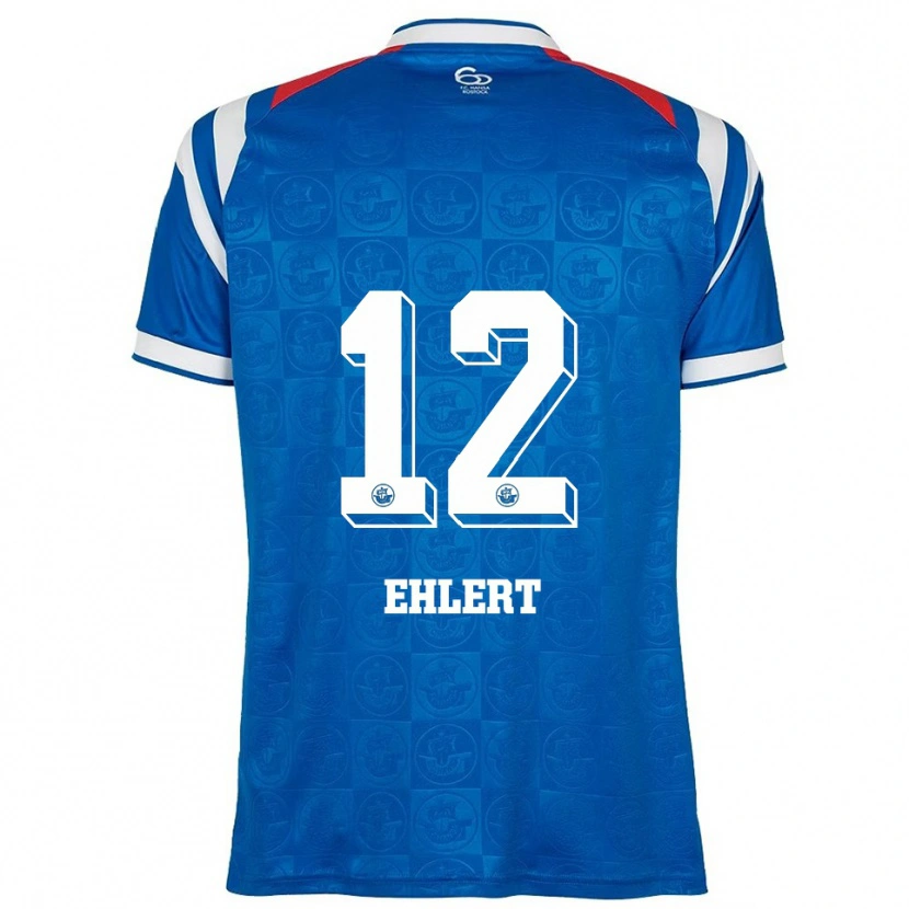 Danxen Herren Jonas Ehlert #12 Blau Weiß Rot Heimtrikot Trikot 2025/26 T-Shirt